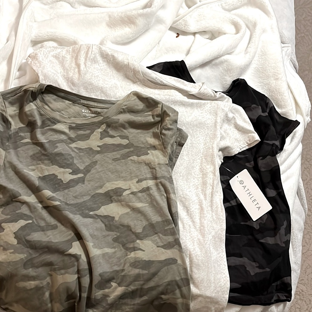 Three athleta short sleeve T-shirt’s
